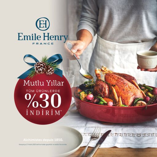 Emile Henry Markalı Ürünlerde %30 İndirim!